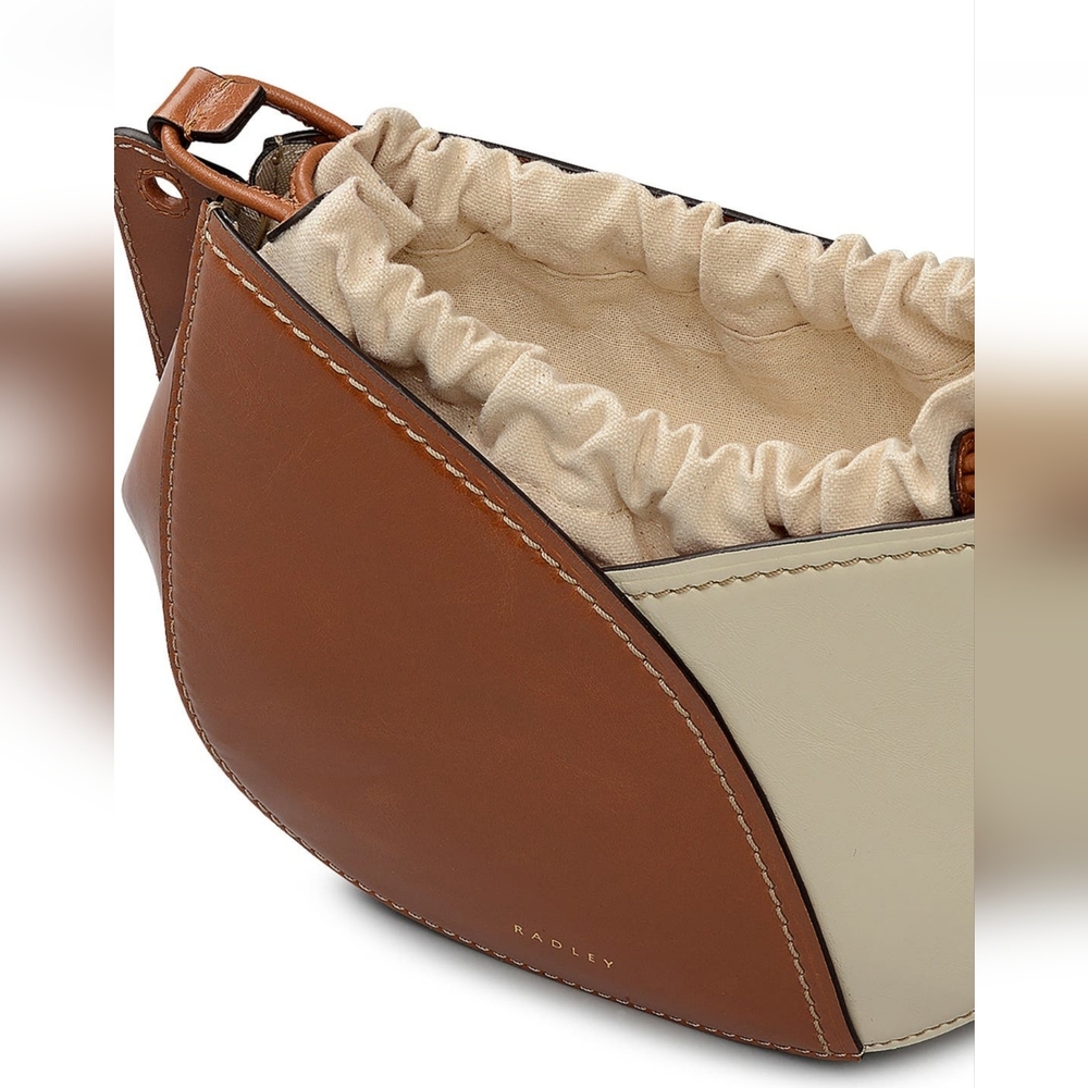 Radley London Bag Tan and Cream Leather Crossbody Bag - Picture 7 of 10
